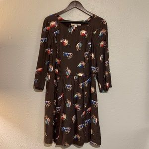 Feather Print Dress